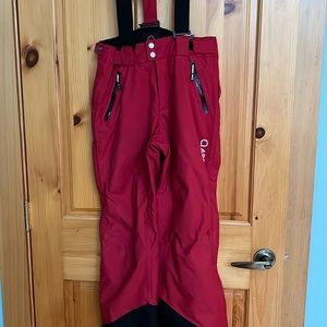 Arctica Full Side Zip Ski Pants Snow Pants Size XS Red Skiing Racing Pant